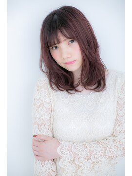 カバーヘア イヴ 戸頭店(COVER HAIR EVE) 小顔に見せるくせ毛風無造作カールセミディZ戸頭20代30代40代