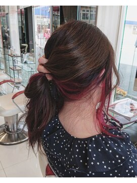 アース 富谷店(HAIR & MAKE EARTH) インナーカラー×ベリーピンク