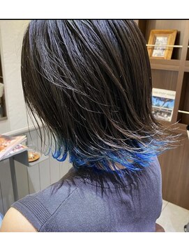アランアラン ヘアー(alan alan hair) インナーカラー外ハネボブ