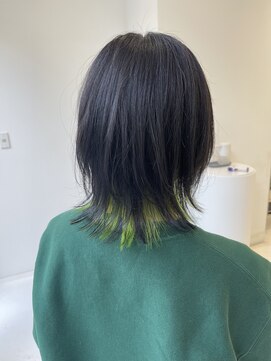 ハイブ 金沢(Hive) マッシュウルフブリーチセクションカラーインナーカラー髪質改善