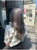ダブルカラーシルバーラベンダーケアブリーチハイトーン韓国