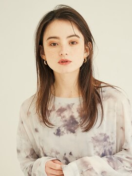 オンク 新宿(onk) 黒髪/グレーベージュ/レイヤーロング/前髪パーマ[新宿駅]