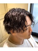 ツイストスパイラルパーマ センターパート
