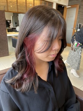 フォルテ 草薙店 イヤリングカラー　グレージュ×ピンク