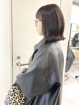 ロンドプロフィール 浦和(Lond profil) ラベンダーブラウン　切りっぱなしミディ