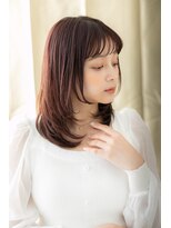 カバーヘア ブリス 川口(COVER HAIR bliss)&nbsp;デザインカラー姫カット前下がりレイヤーロングY川口30代40代