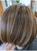 白髪ぼかしハイライト
