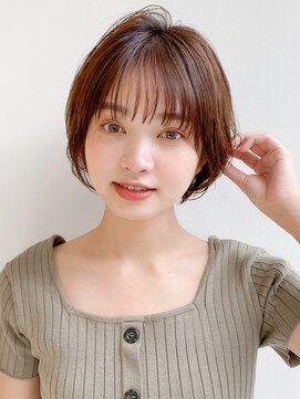 エトラ 渋谷店(etora) ★前髪 ネビージュ ボブルフ 黒髪 ワンレン 小顔 ショートボブ "