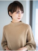 こなれショート×アンブレラカラー×マロンベージュ