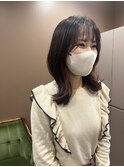 インナーカラーとくびれボブ