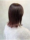 白髪ぼかし/ミニウルフ/チェリーブラウン/ホワイトグレージュ95