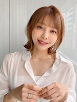前髪 外ハネボブ ミニウルフ  ホワイトグレージュ"