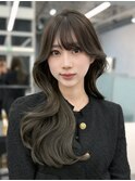 韓国風レイヤーカット顔まわりくびれオルチャン堀江