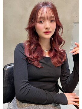 エース (ACE) ACE横浜  ワインレッドカラー×巻き髪スタイル