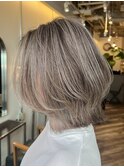 三宮 レイヤーカット 白髪ぼかしハイライト 髪質改善 白髪染め