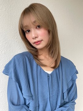 カバーヘア ブリス 北浦和(COVER HAIR bliss) 顔回りレイヤー×ハイトーンベージュ透明感カラー小顔ｐ北浦和