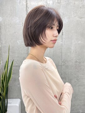 ガーデン 渋谷(GARDEN) 小顔外ハネボブダークアッシュ大人ガーリー似合わせカット