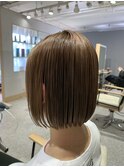 ボブ×ミルクティーブラウンカラー