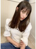 アフロート添田】小顔シースルーバンクヘルシーレイヤーアッシュ