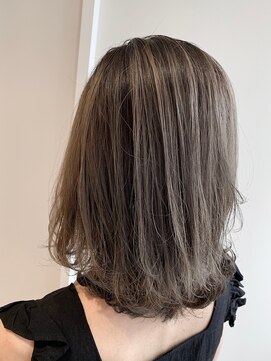 エイクス ヘア デザイン×美髪クリニック 千葉(AQs hair design) バレイヤージュグレー【AQs松尾和樹】