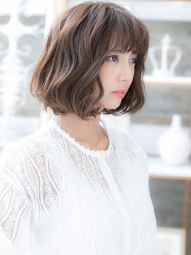 カバーヘア 上尾西口店(COVER HAIR) くせ毛風ルーズミックスウェーブ大人ボブ52★上尾20代30代40代