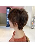 ハイライト×奥行きショート