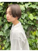 無造作大人セミディ＃アッシュブラウン美髪フレンチボブ