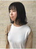 エアリーボブ/ボブパーマ/アッシュブラック/前髪パーマ