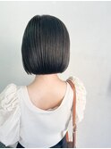 ミニボブ　ぱっつんボブ　ぷつっとボブ　切りっぱなしボブ