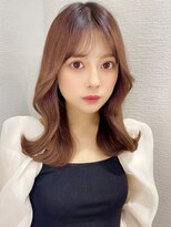 フォンズ(FONS)&nbsp;愛されくびれミディ＊韓国顔まわりカット&ラベンダーベージュ