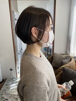 ヘアリゾート粋 新宿三丁目本店&nbsp;《前地 麻衣》思わず耳にかけたくなる☆こなれ顔周り丸みボブ