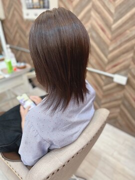 ヘアメイクゼロ 坂戸駅前店(hairmake zero) カット+縮毛矯正+Aujua４TR+ゼフィラム