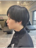 【soy-kufu】MEN'S HAIRアッシュブラックナチュラルショート