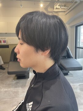 ソイクフ 四条大宮店(SOY-KUFU) 【soy-kufu】MEN'S HAIRアッシュブラックナチュラルショート