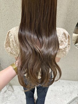 マイル 渋谷(mile) ブリーチなしダブルカラー×オリーブベージュ