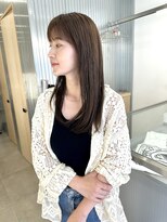 リノア 鵠沼海岸(LINOA)&nbsp;デザインカラー/レイヤーカット/ウェットヘア/オリーブベージュ