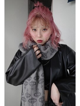 ブレス(bless) ピンク/ホワイトピンク/ブラウン/デザインカラー/ボブハイトーン