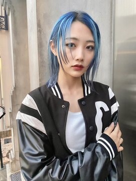 ジーナリア(Xena ria) 韓国風巻き/ブルーカラー/姫カットレイヤー/名駅★63