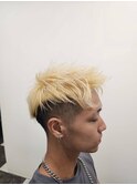 ツーブロアップバングショート
