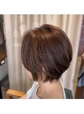 白髪ぼかしハイライト【ベージュブラウン】