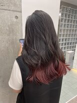 サンク 原宿 表参道(cinq) ブリーチカラーミルクティーベージュインナーカラー20代