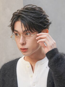 メンズヘアセンス 渋谷(MEN'S HAIR SENSE) フェザーパーマ/センターパート/ニュアンスパーマ/メンズ/眉毛