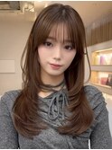 顔まわり顔周り前髪カットミディアムレイヤーロングレイヤー