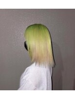 ミュー(Mu)&nbsp;ライムグリーン　ホワイトブロンド　デザインカラー