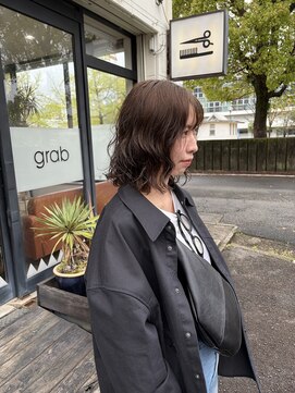 ヘアーサロン グラブ(hair Salon grab) カーキグレージュ×パーマスタイル