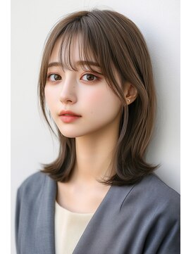 クシュ 所沢西口エミテラス前店(kusyu...) ダークパープルナチュラルショートミルクブラウン夏小顔レイヤー