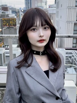 ディーバ 横浜(D.I.E.V.A) 20代30代40代シースルーバング韓国レイヤー艶髪ロングアッシュ