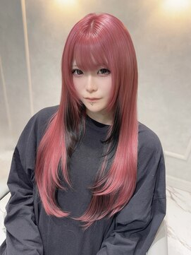 ラニシス ヘアー(Lanisis Hair) パステルピンク&インナーブラック