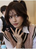 小顔ロングレイヤーカット顔周りボブシールエクステ水光感カラー