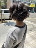 伸ばしかけBOB×マニッシュperm